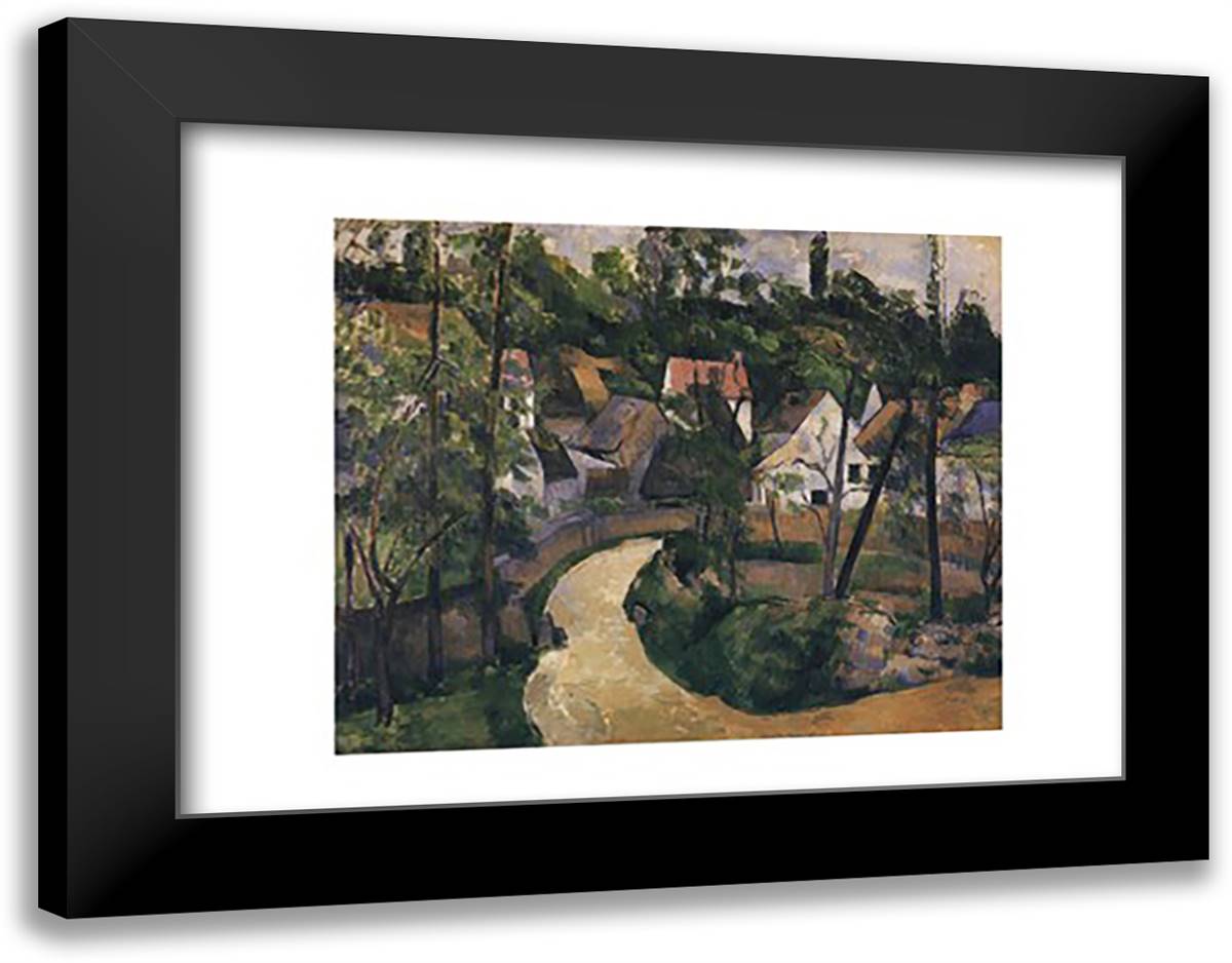 Turn in the Road, c. 1881 18x15 Black Modern Wood Framed Art Print Poster by Cezanne, Paul