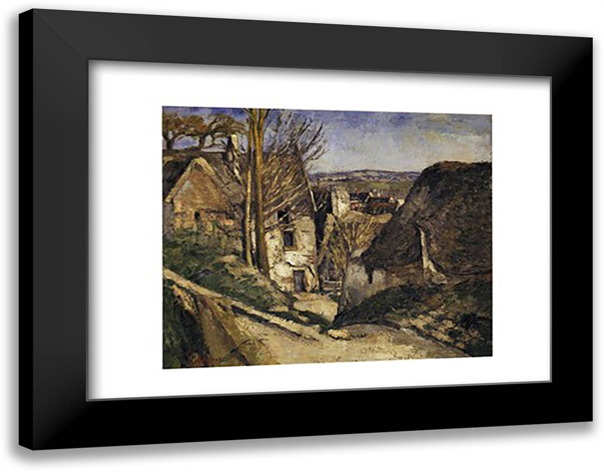 The House of the Hanged Man (La maison du pendu), Auvers sur Oise, 1873 18x15 Black Modern Wood Framed Art Print Poster by Cezanne, Paul