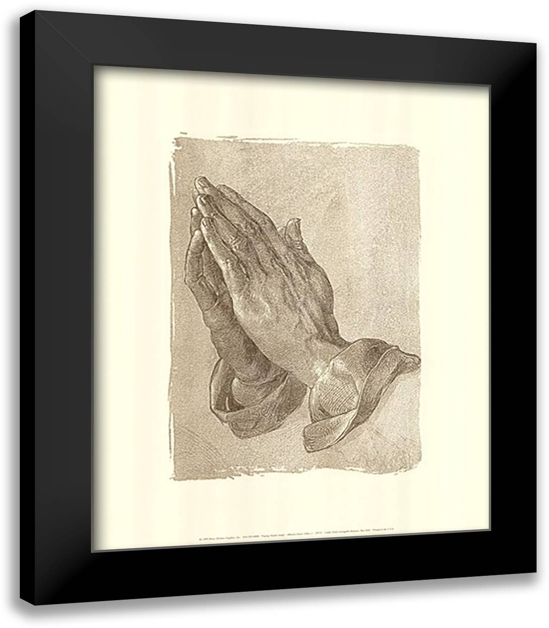 Praying Hands, c.1508 15x18 Black Modern Wood Framed Art Print Poster by Durer, Albrecht