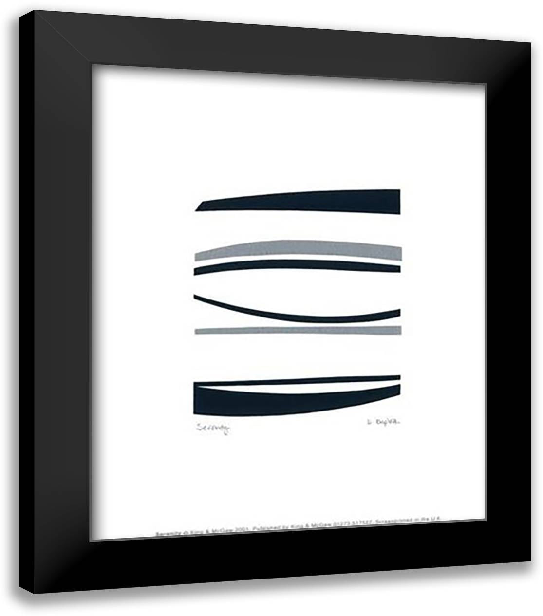 Serenity (serigraph) 12x14 Black Modern Wood Framed Art Print Poster by Duplock, Denise