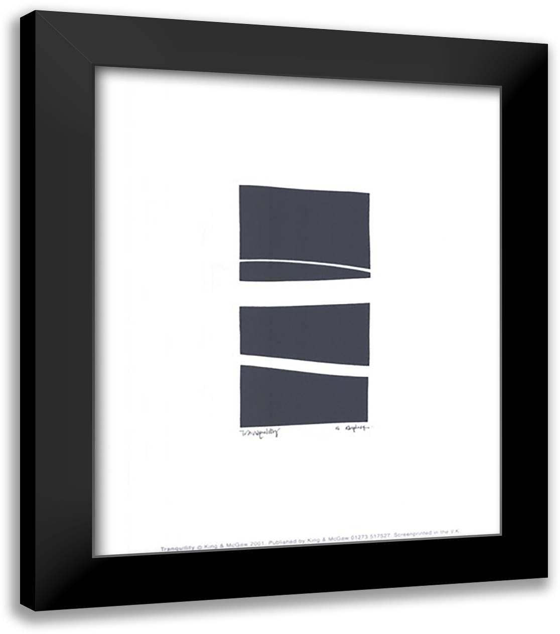 Tranquility (serigraph) 12x14 Black Modern Wood Framed Art Print Poster by Duplock, Denise