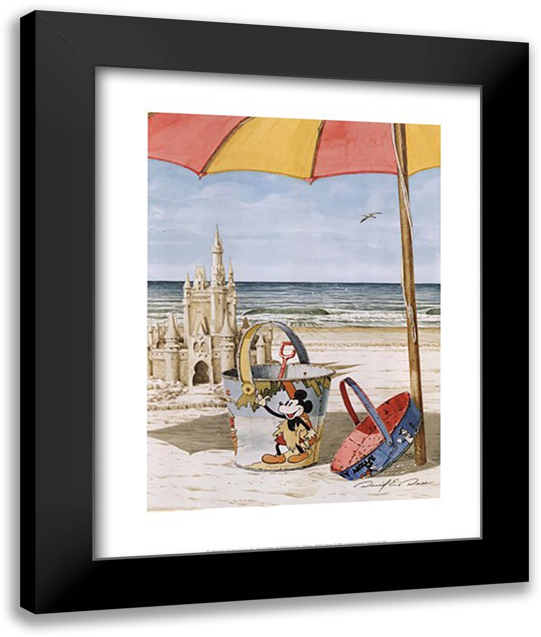 Mickey's Dance 16x20 Black Modern Wood Framed Art Print Poster by Doss, David