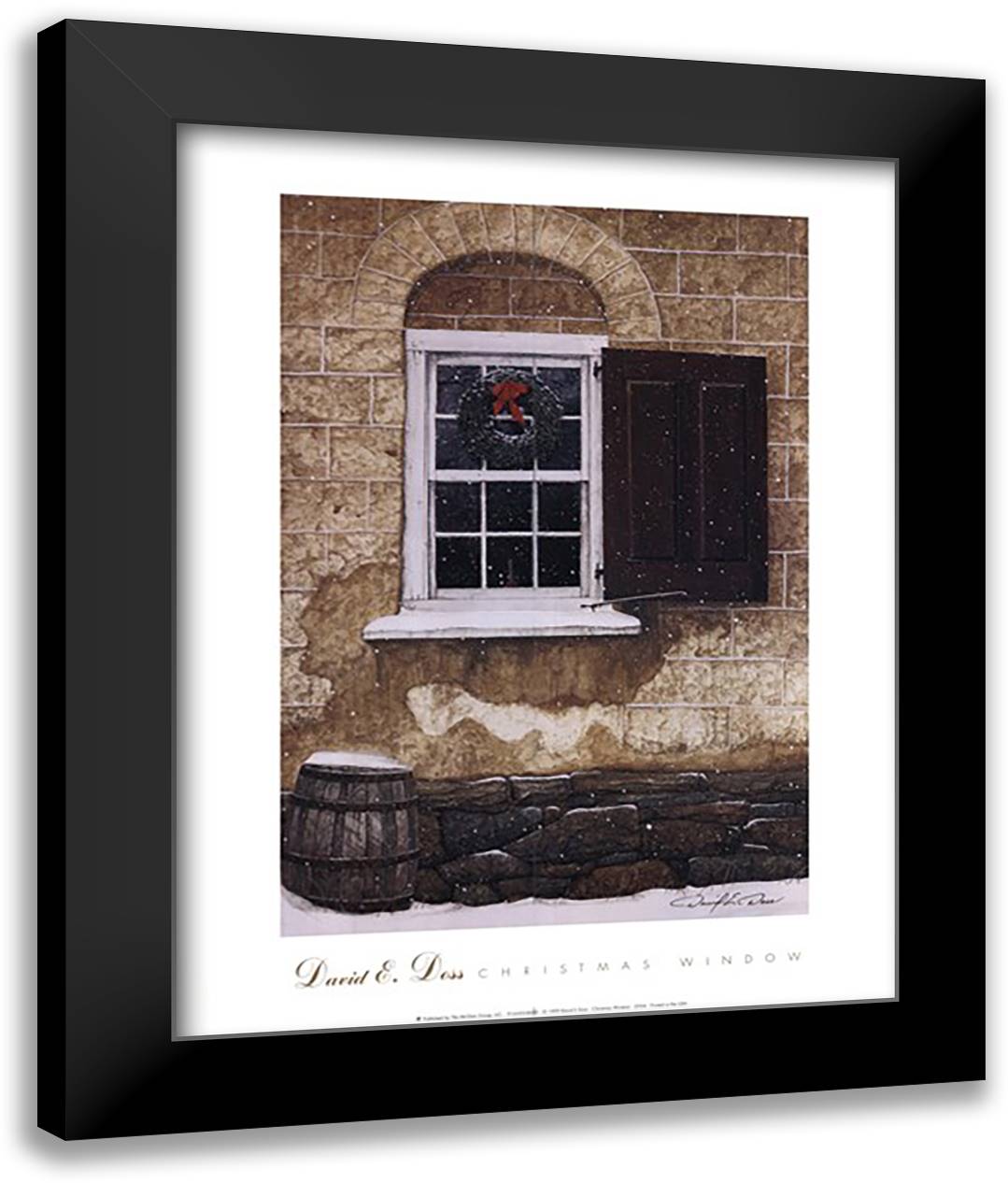 Christmas Window 16x20 Black Modern Wood Framed Art Print Poster by Doss, David