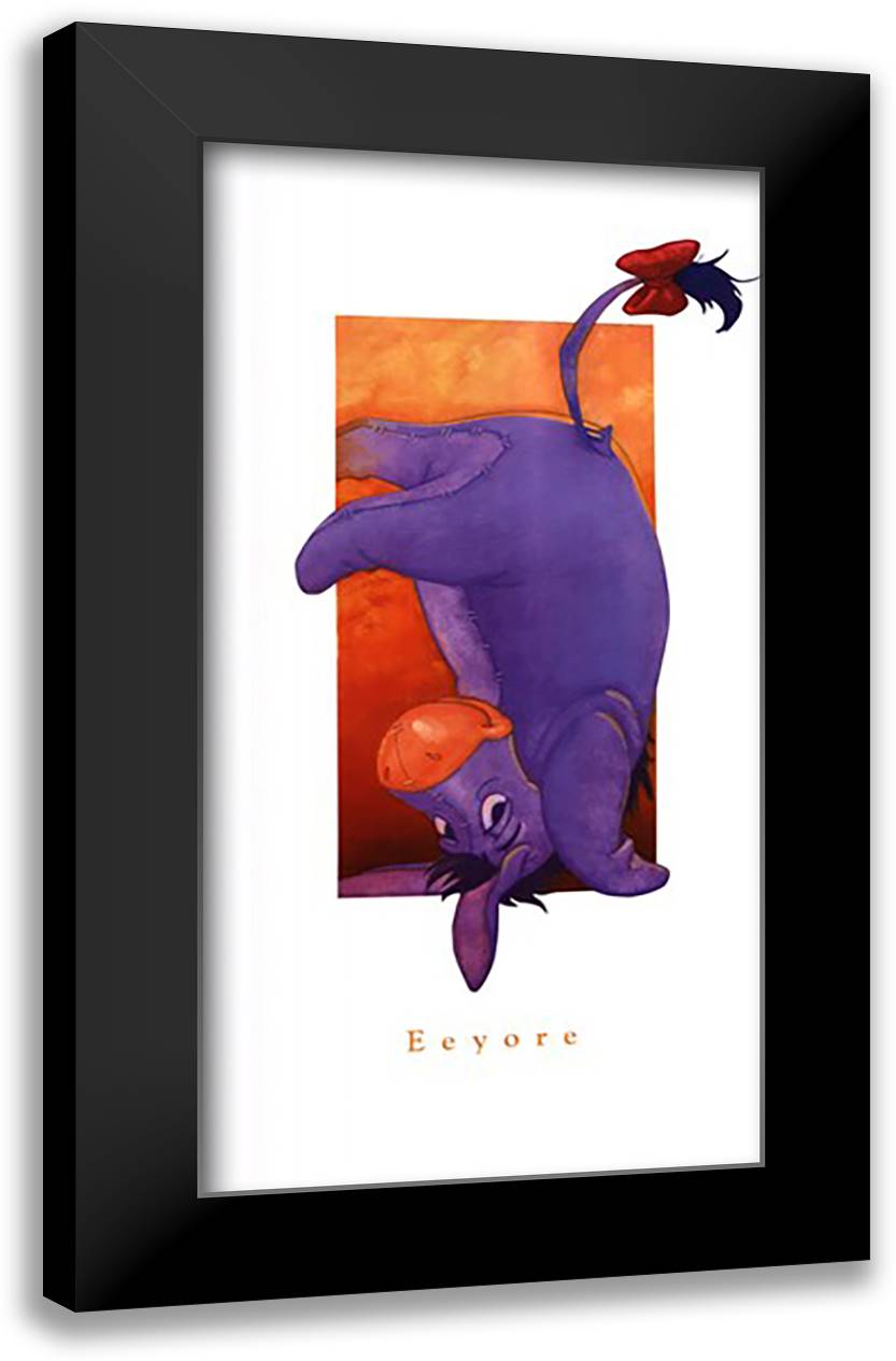 Eeyore 22x40 Black Modern Wood Framed Art Print Poster by Disney