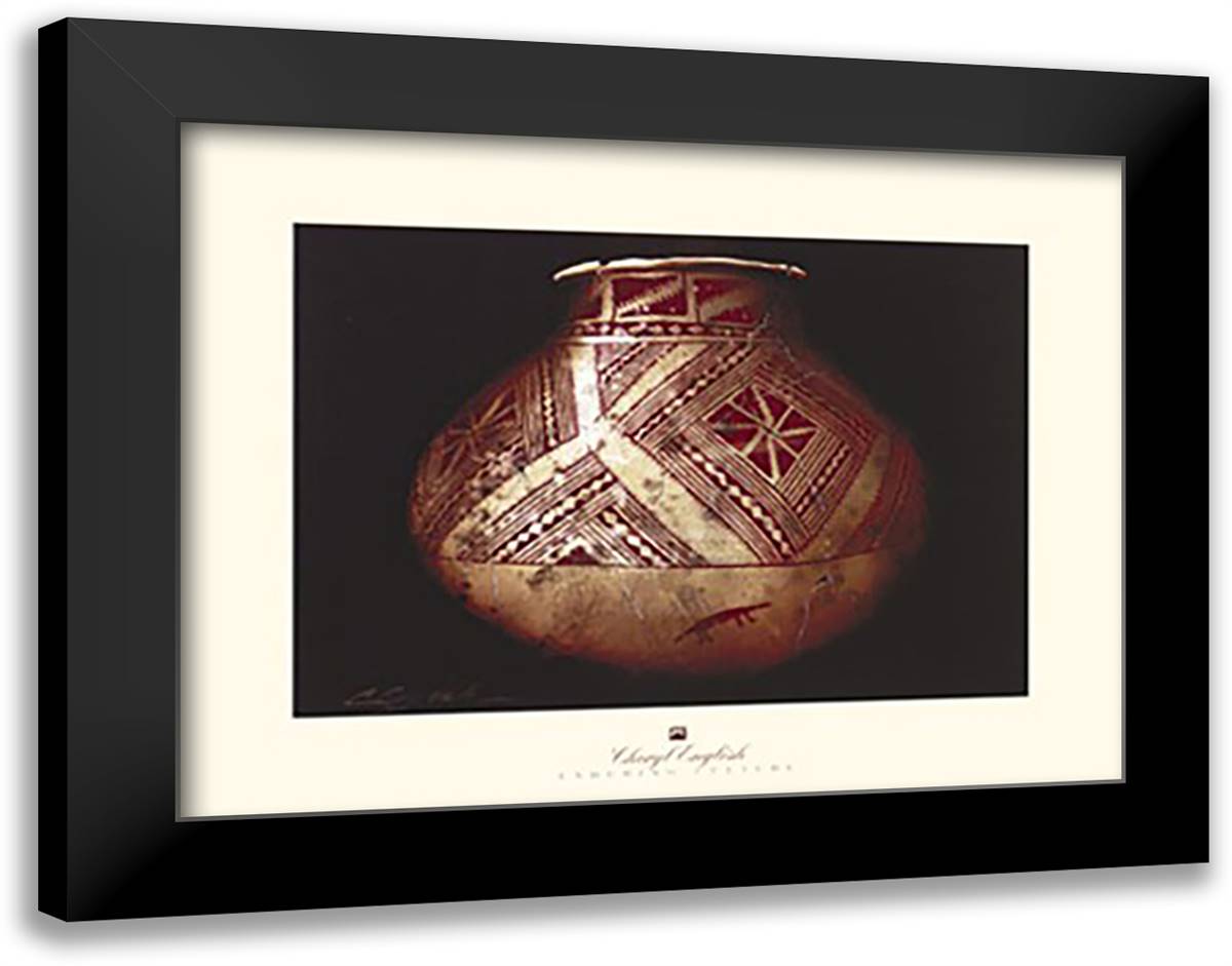 Enduring Culture 20x16 Black Modern Wood Framed Art Print Poster by English, Cheryl
