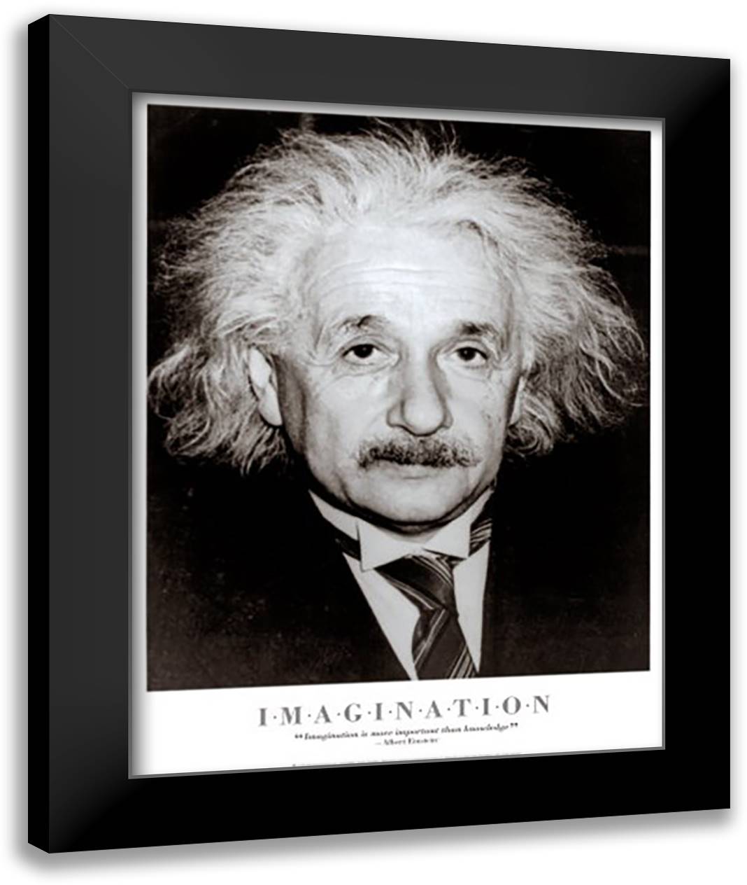 Einstein: Imagination 22x28 Black Modern Wood Framed Art Print Poster