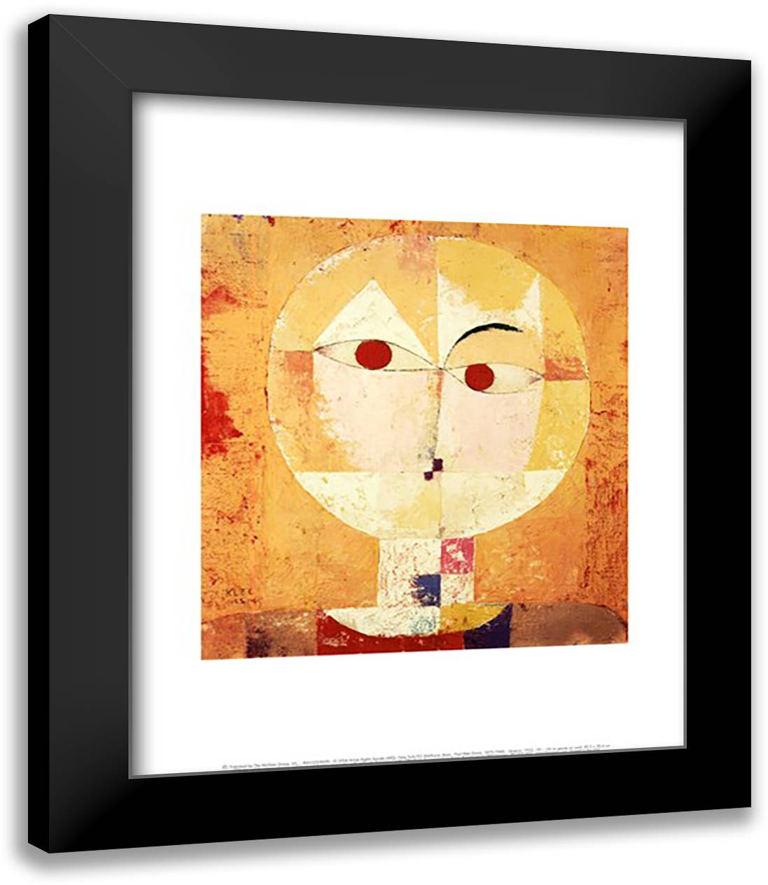 Senecio, c.1922 15x18 Black Modern Wood Framed Art Print Poster by Klee, Paul