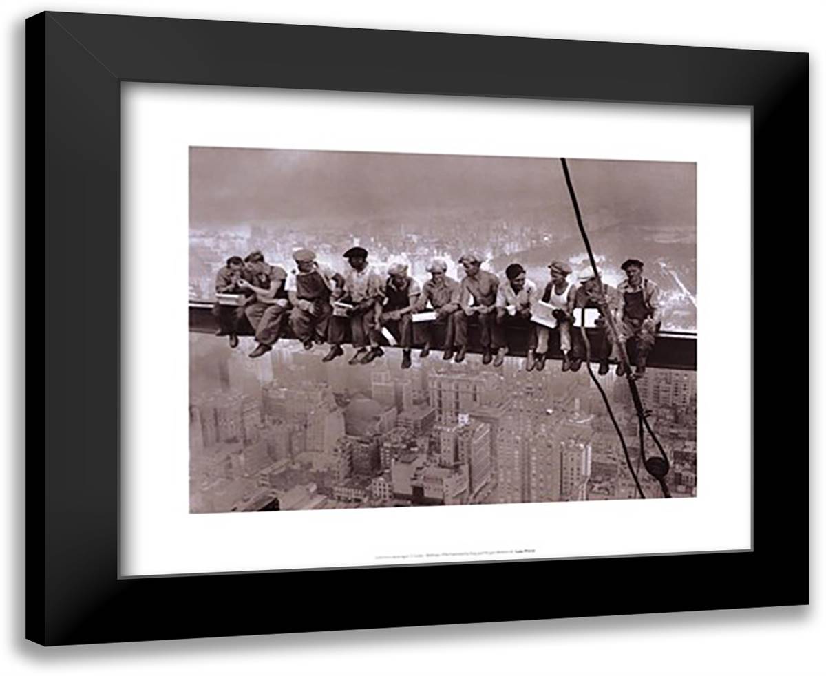 Lunchtime Atop a Skyscraper, c.1932 18x15 Black Modern Wood Framed Art Print Poster by Ebbets, Charles C.