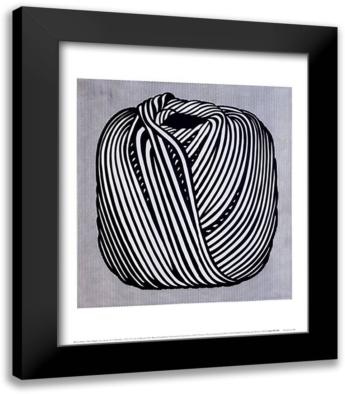Ball of Twine, 1963 15x18 Black Modern Wood Framed Art Print Poster by Lichtenstein, Roy
