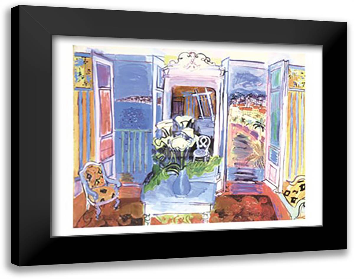 Interieur a la fenetre 36x28 Black Modern Wood Framed Art Print Poster by Dufy, Raoul