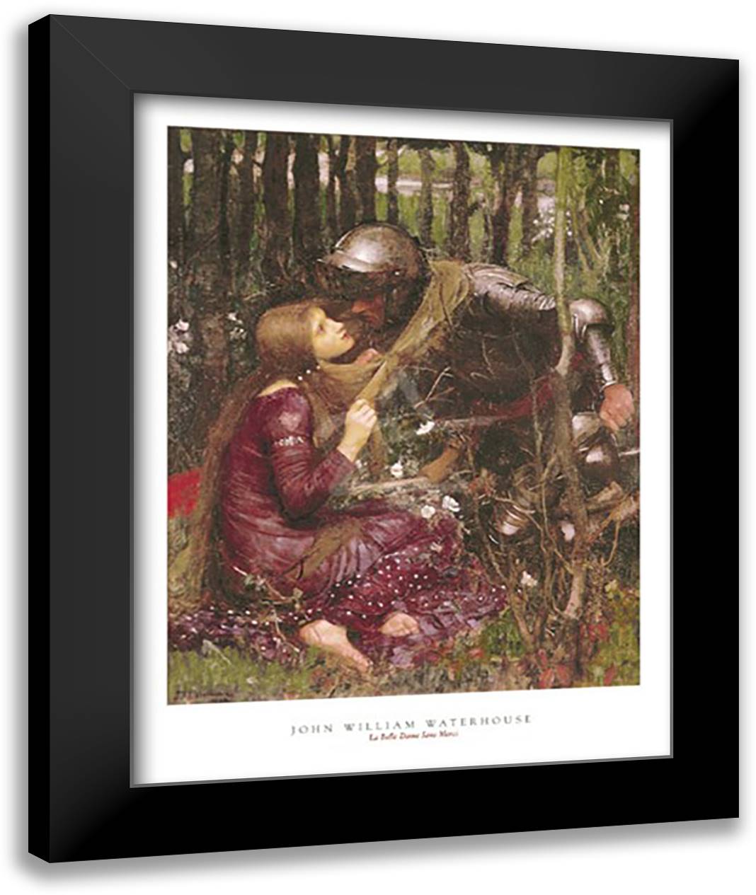 La Belle Dame Sans Merci, c.1893 28x36 Black Modern Wood Framed Art Print Poster by Waterhouse, John William