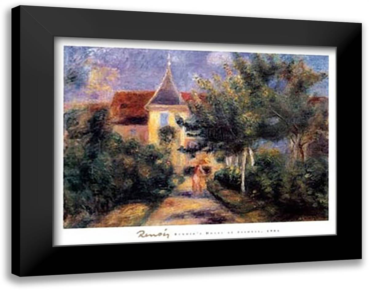 Renoir's House at Essoyes, 1906 36x28 Black Modern Wood Framed Art Print Poster by Renoir, Pierre-Auguste