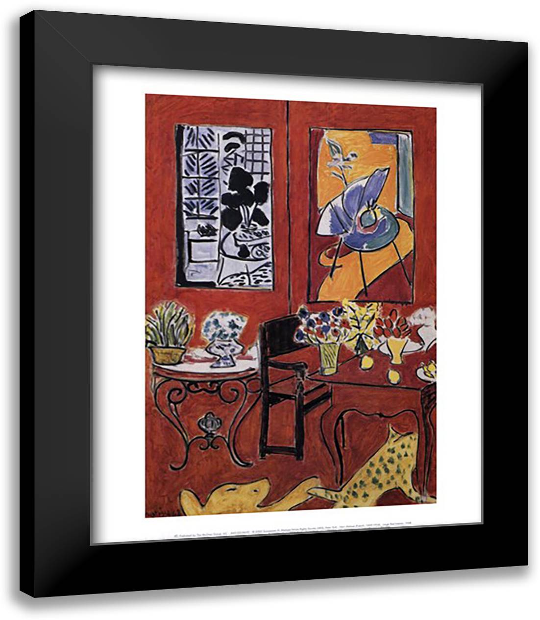 Large Red Interior, 1948 15x18 Black Modern Wood Framed Art Print Poster by Matisse, Henri