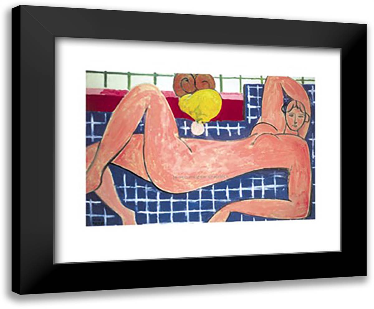 Pink Nude 24x20 Black Modern Wood Framed Art Print Poster by Matisse, Henri
