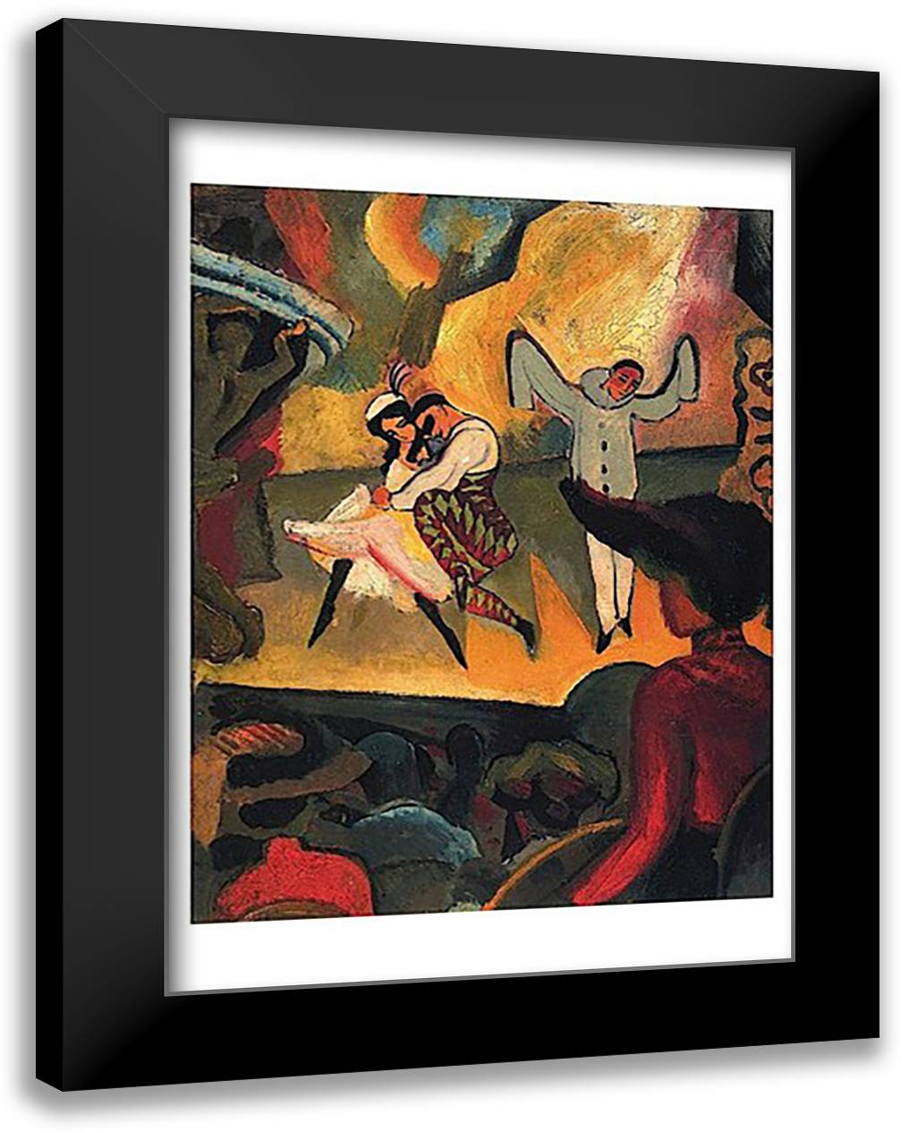 Russian Ballet 17x23 Black Modern Wood Framed Art Print Poster by Macke, August