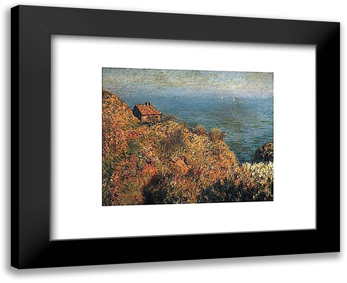Fishermans lodge at Varengeville 18x15 Black Modern Wood Framed Art Print Poster by Monet, Claude