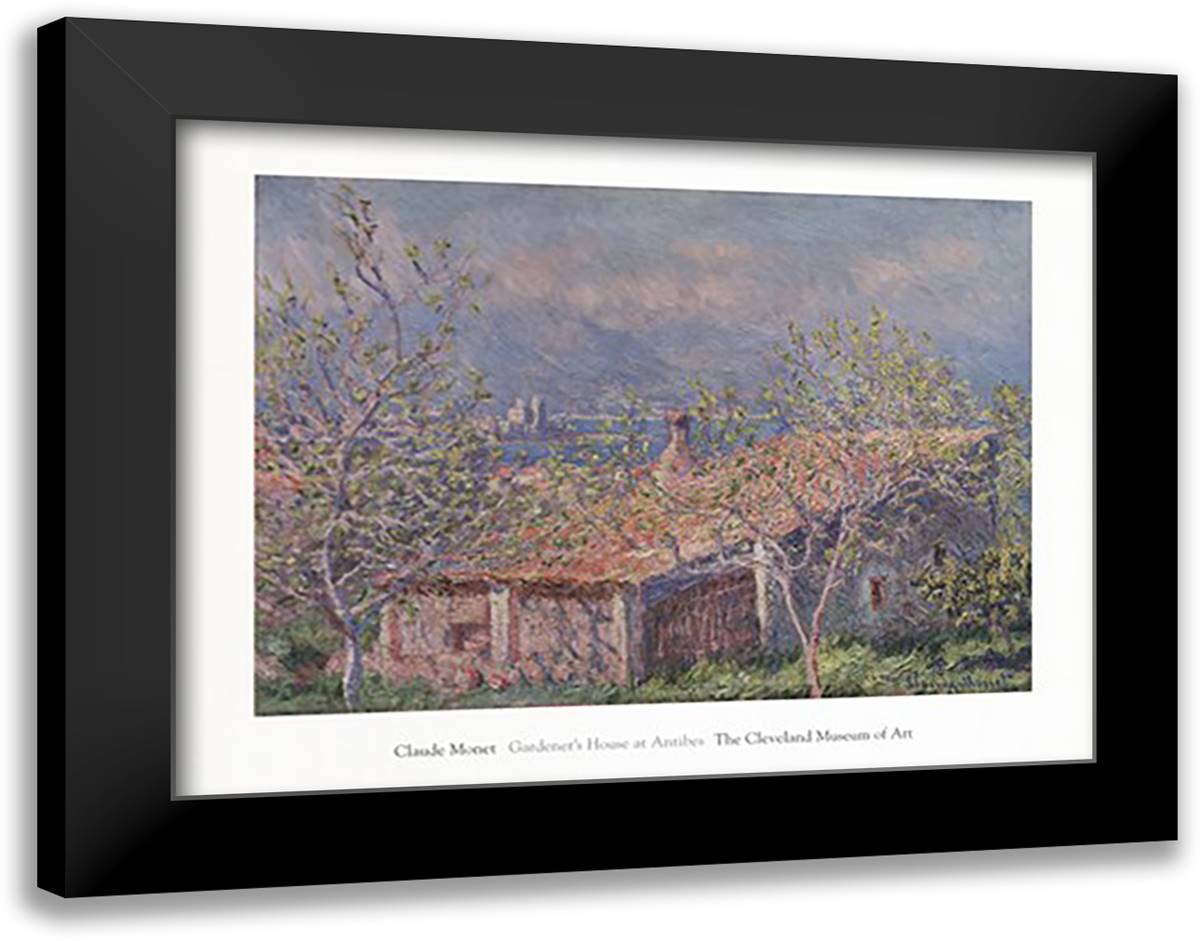Gardener's House at Antibes, 1888 36x28 Black Modern Wood Framed Art Print Poster by Monet, Claude