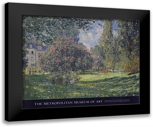 The Parc Monceau 38x28 Black Modern Wood Framed Art Print Poster by Monet, Claude