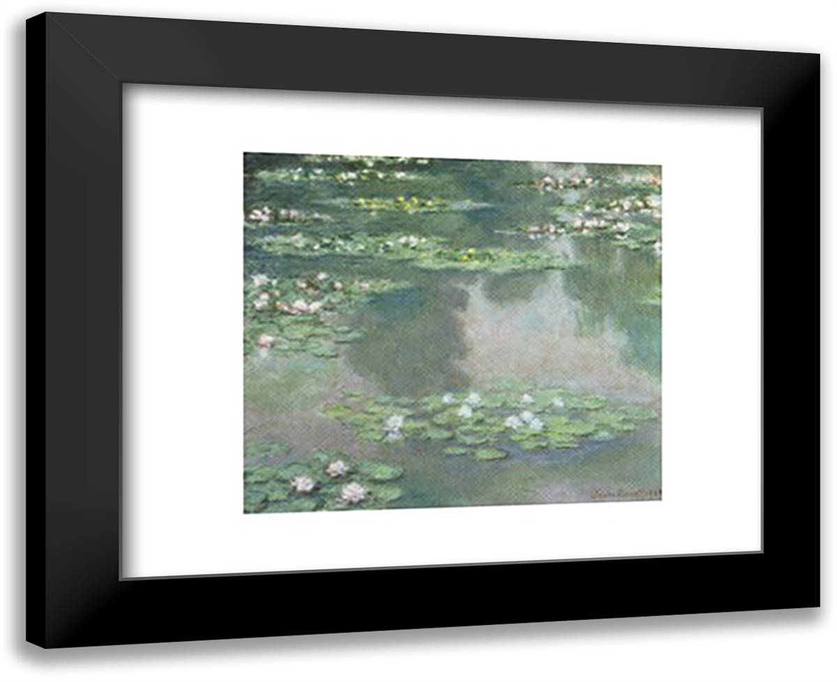 Water Lilies (I), 1905 18x15 Black Modern Wood Framed Art Print Poster by Monet, Claude