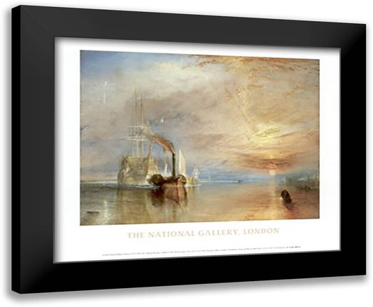 The Fighting Temeraire 24x20 Black Modern Wood Framed Art Print Poster by Turner, J.M.W.