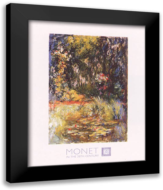 The Water Lily Pond, 1918 20x24 Black Modern Wood Framed Art Print Poster by Monet, Claude