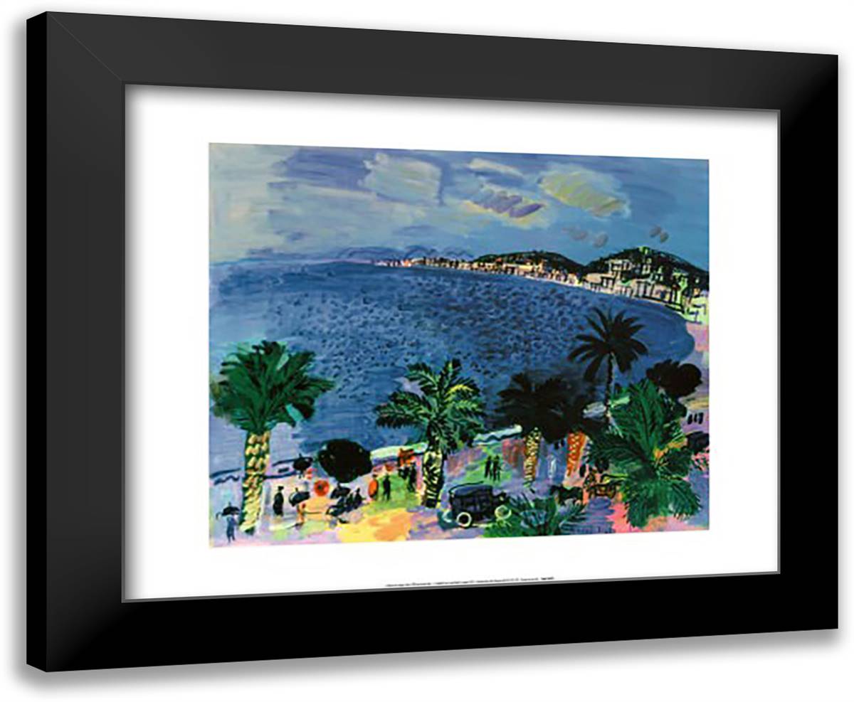 The Bay of Angels-Nice, 1929 24x20 Black Modern Wood Framed Art Print Poster by Dufy, Raoul