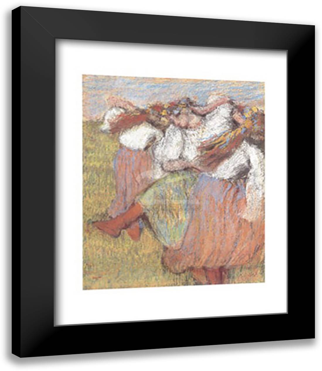 Russian Dancers 15x18 Black Modern Wood Framed Art Print Poster by Degas, Edgar