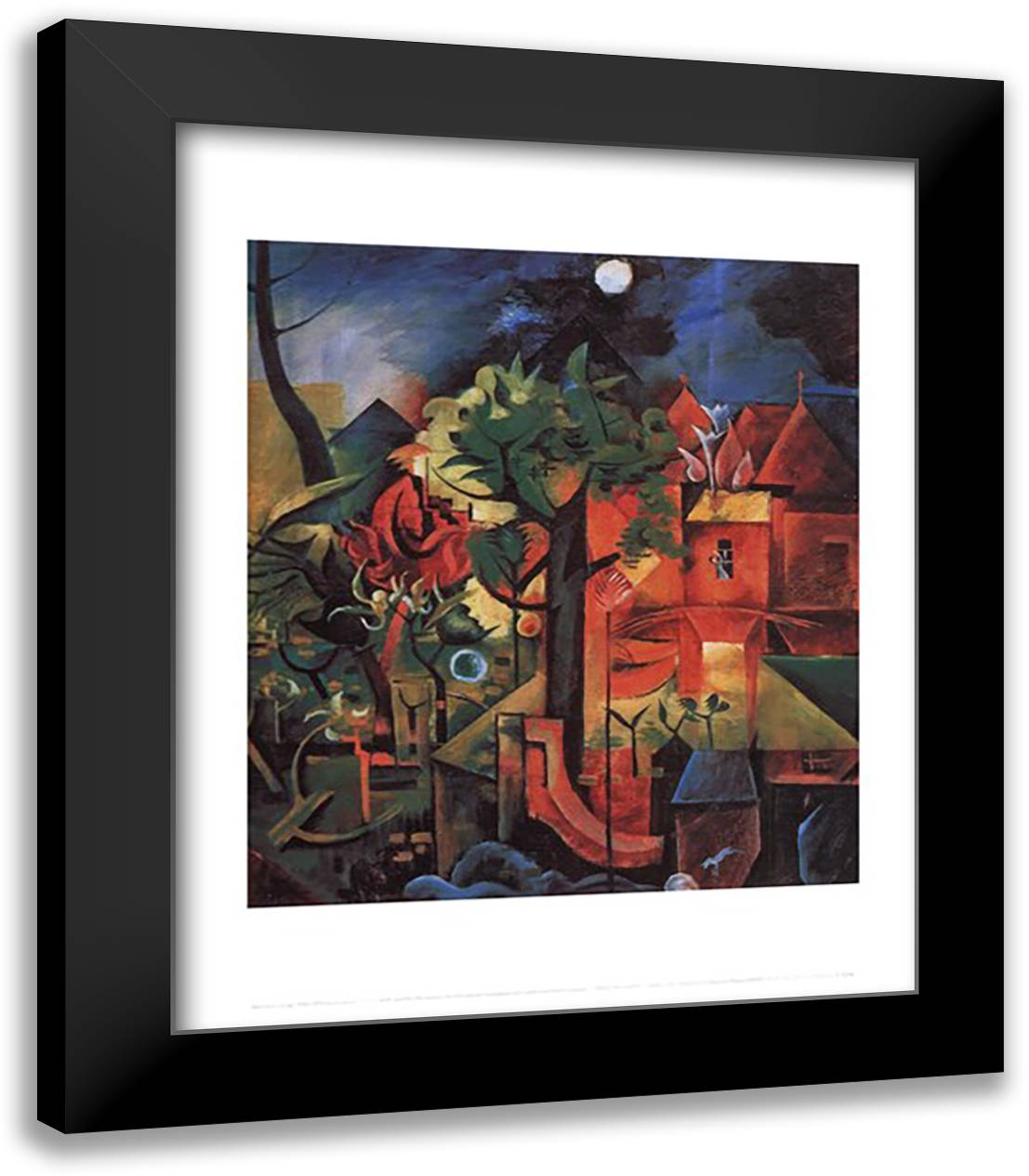 Max Ernst - Spring, 1918-19 Size 15x18 Black Modern Wood Framed Art Print Poster by Ernst, Max