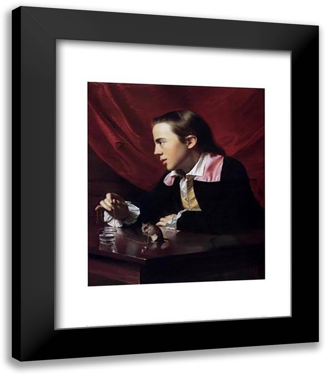 Henry Pelham (Boy with a Squirrel), 1765 15x18 Black Modern Wood Framed Art Print Poster by Copley, John