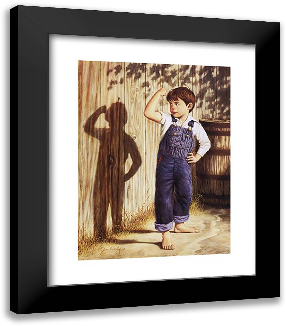 The Muscle Man 15x18 Black Modern Wood Framed Art Print Poster by Daly, Jim