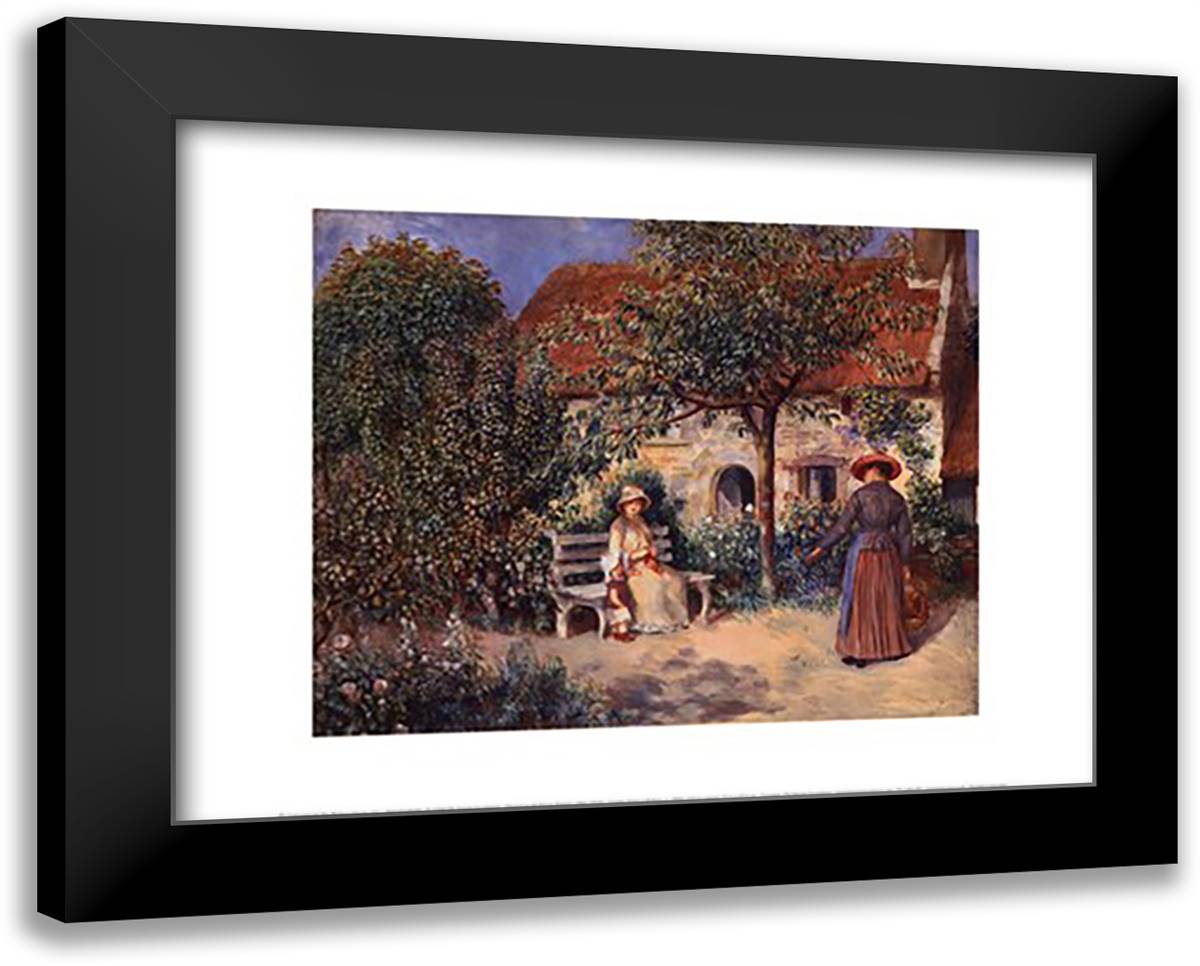 Garden Scene in Brittany, c. 1886 18x15 Black Modern Wood Framed Art Print Poster by Renoir, Pierre-Auguste