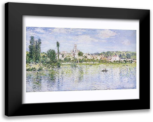 Vetheuil in Summer 18x15 Black Modern Wood Framed Art Print Poster by Monet, Claude