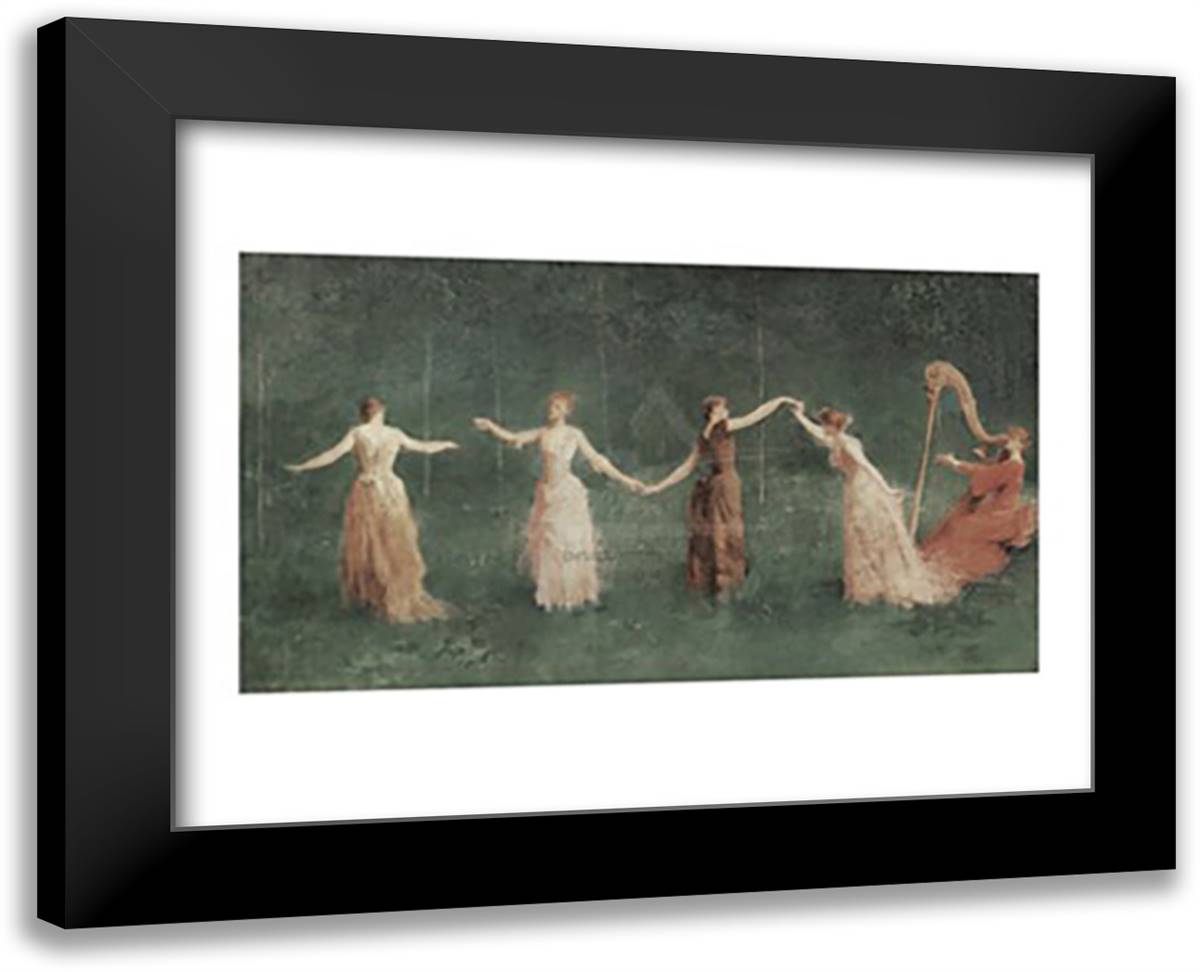 Summer, 1890 18x15 Black Modern Wood Framed Art Print Poster by Dewing