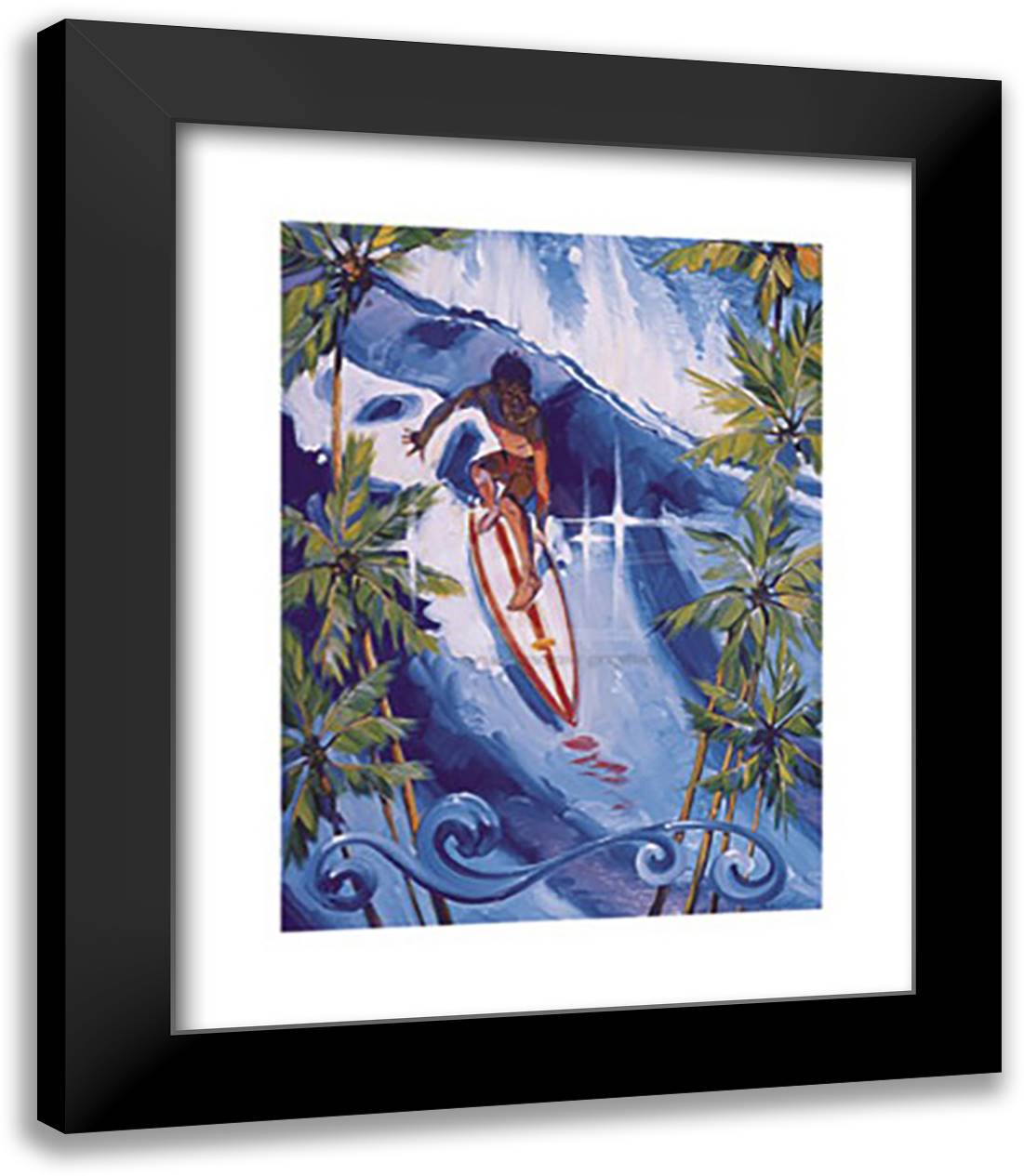 Shadow Tube 15x18 Black Modern Wood Framed Art Print Poster by Croci, Ron
