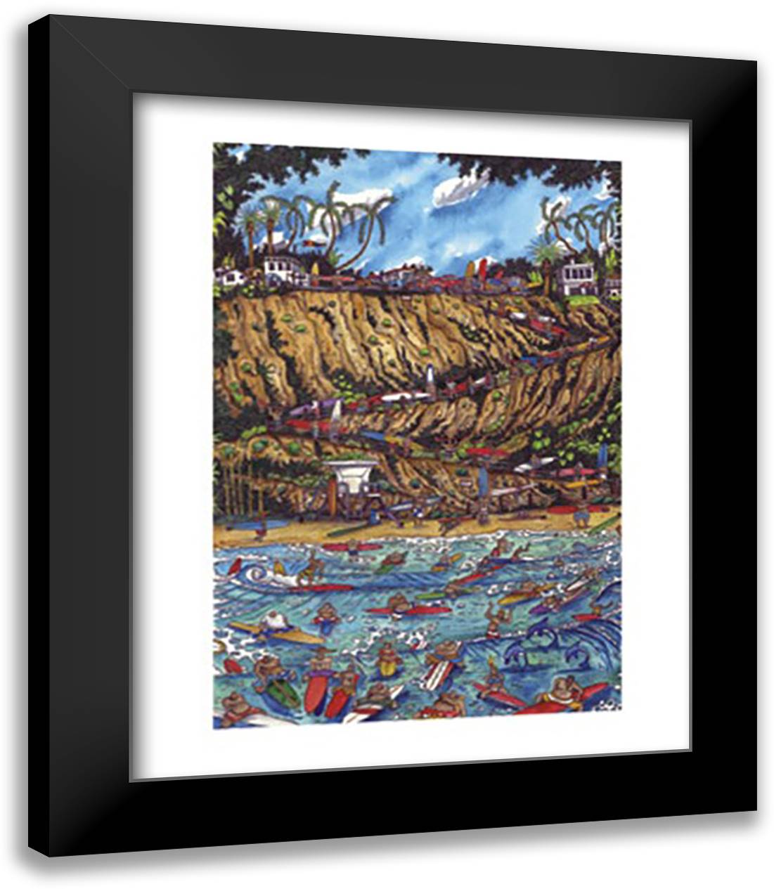 Weekend Getaway 15x18 Black Modern Wood Framed Art Print Poster by Casagrande
