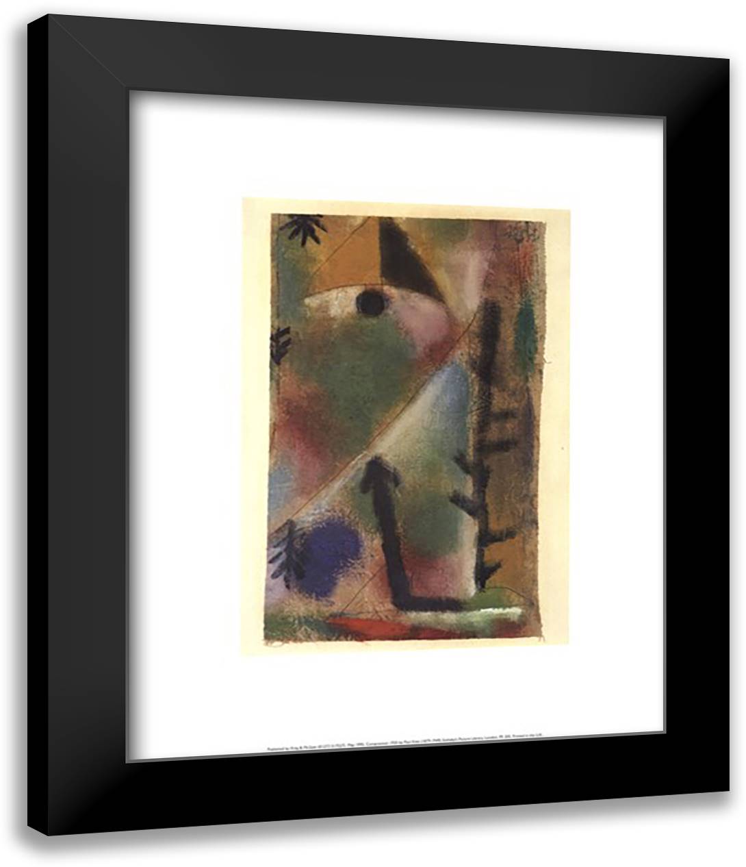 Composition, c.1920 15x18 Black Modern Wood Framed Art Print Poster by Klee, Paul