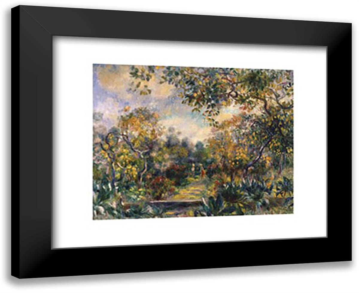 Landscape at Beaulieu, ca. 1893 18x15 Black Modern Wood Framed Art Print Poster by Renoir, Pierre-Auguste