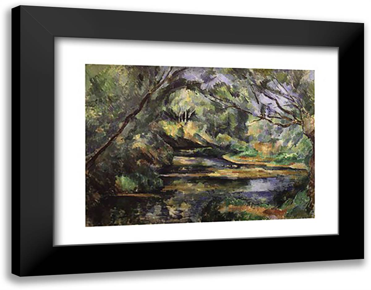 The Brook 18x15 Black Modern Wood Framed Art Print Poster by Cezanne, Paul