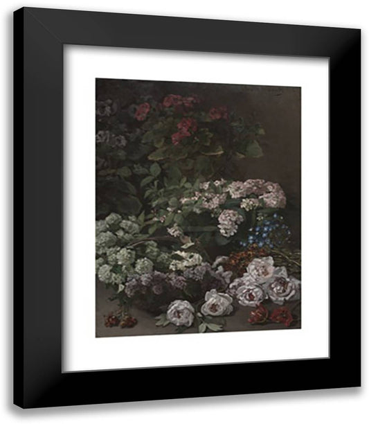 Spring Flowers, 1864 15x18 Black Modern Wood Framed Art Print Poster by Monet, Claude