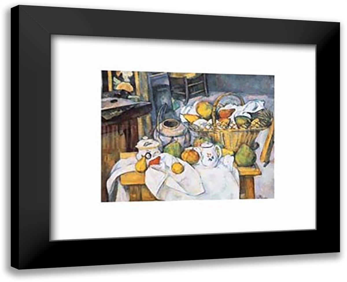 Nature Morte au Panier 18x15 Black Modern Wood Framed Art Print Poster by Cezanne, Paul