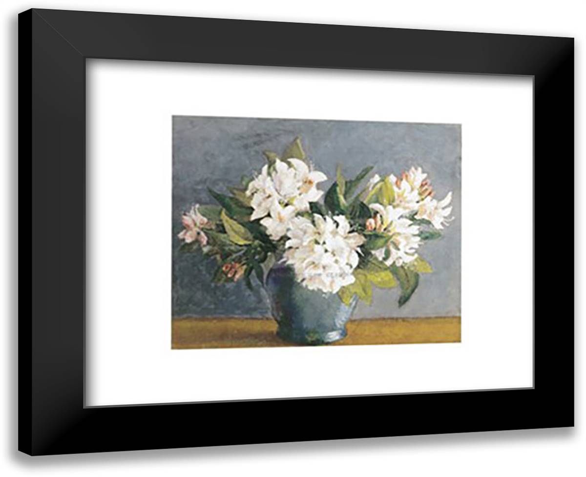 Rhododendrons 18x15 Black Modern Wood Framed Art Print Poster by Hacker, Arthur