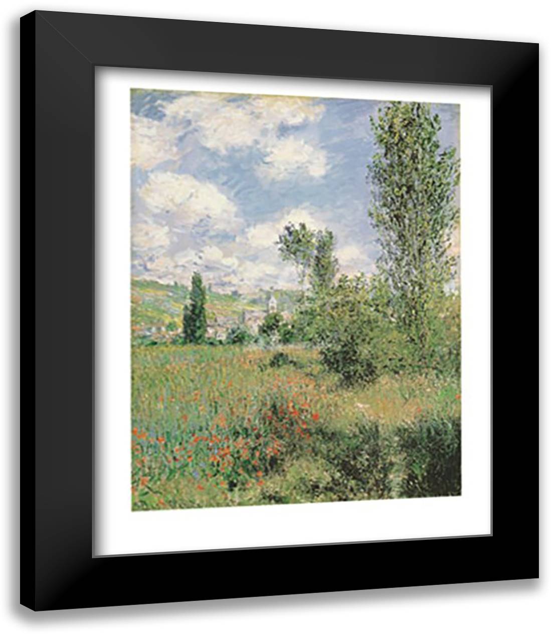 Path, Vetheuil 15x18 Black Modern Wood Framed Art Print Poster by Monet, Claude