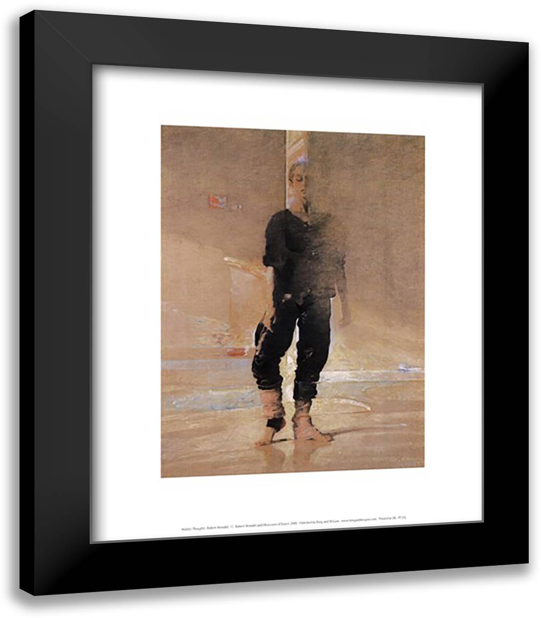 Hidden Thoughts 15x18 Black Modern Wood Framed Art Print Poster by Heindel, Robert