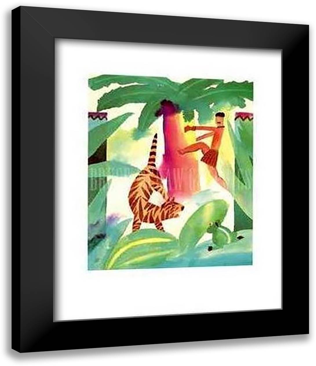 Tiger 15x18 Black Modern Wood Framed Art Print Poster by Orsborn, Nick