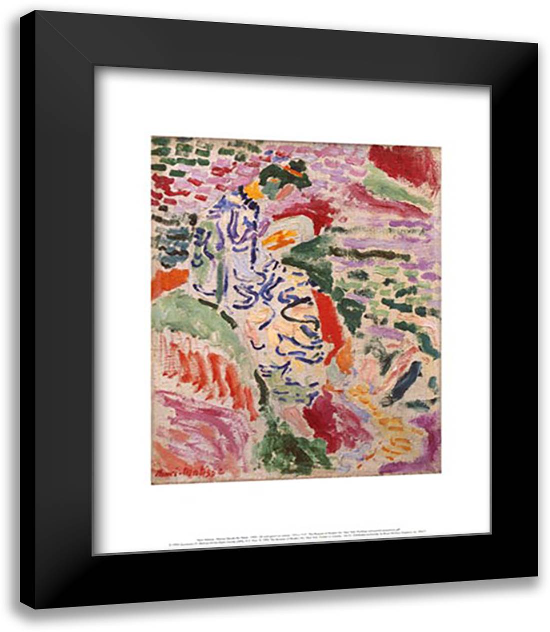 Woman Beside the Water 15x18 Black Modern Wood Framed Art Print Poster by Matisse, Henri