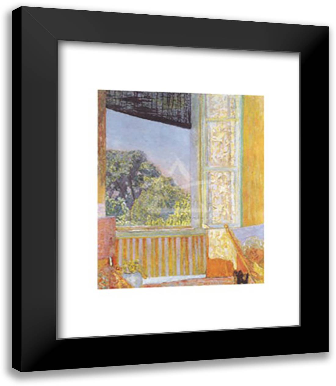 The Open Window, 1921 15x18 Black Modern Wood Framed Art Print Poster by Bonnard, Pierre