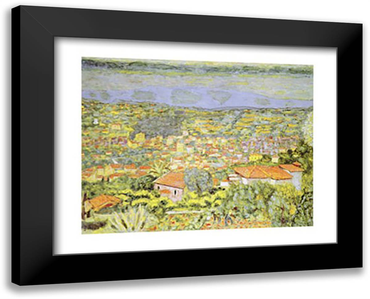 Panoramic View of Le Cannet, 1941 18x15 Black Modern Wood Framed Art Print Poster by Bonnard, Pierre
