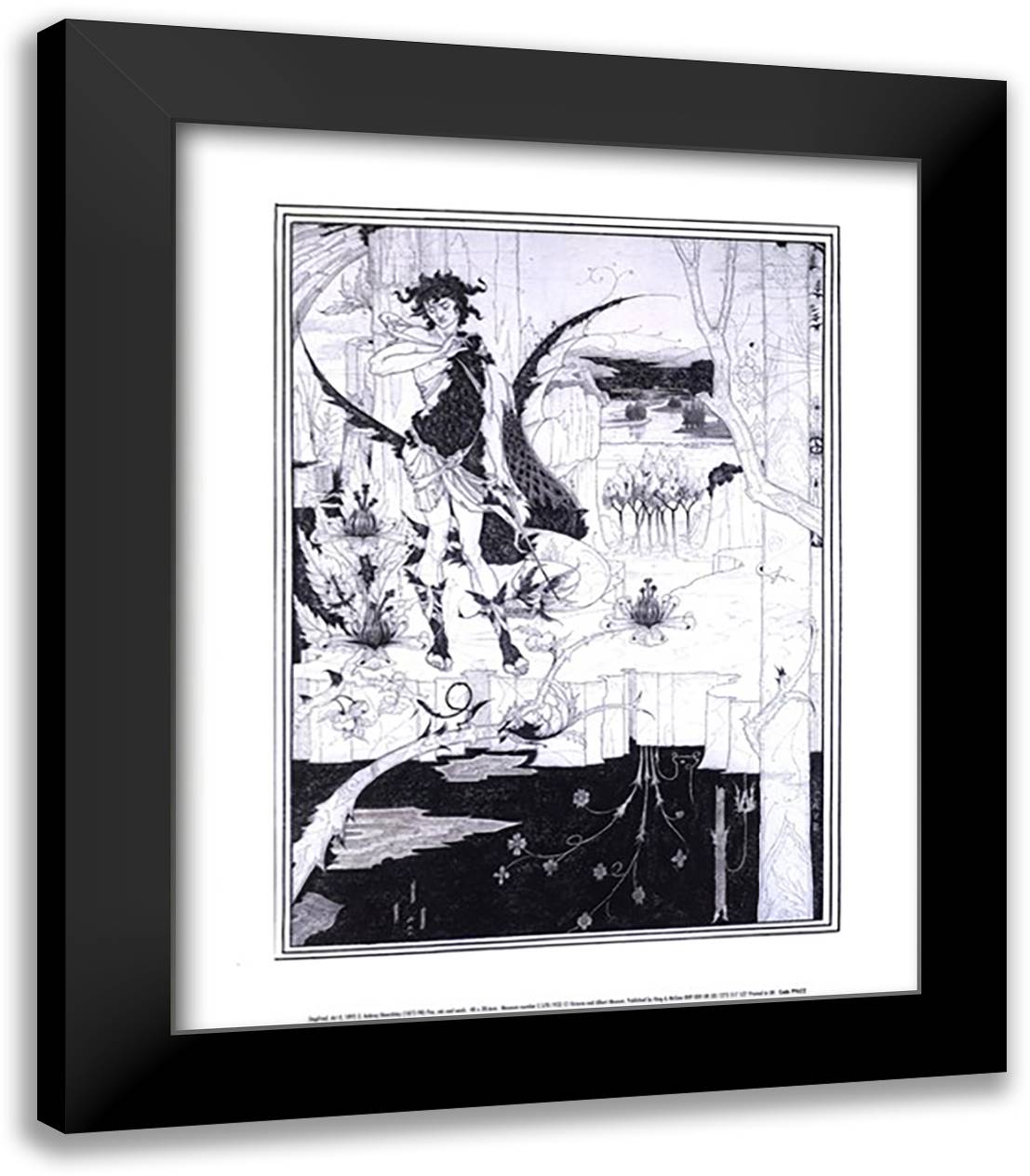 Siegfried 15x18 Black Modern Wood Framed Art Print Poster by Beardsley, Aubrey