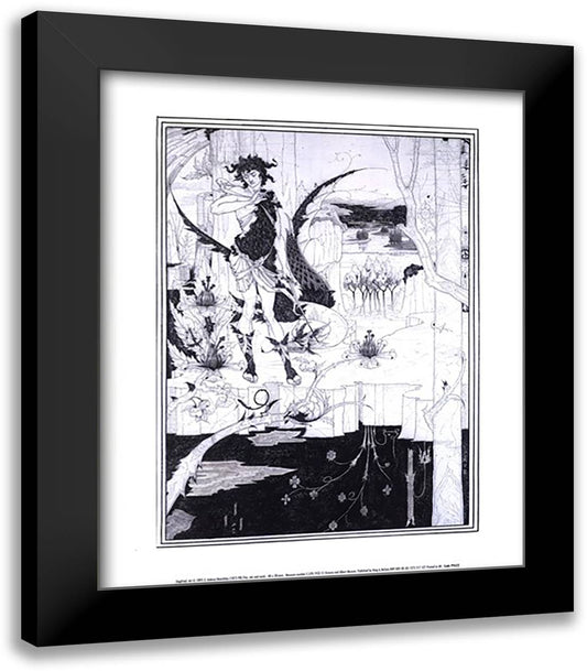 Siegfried 15x18 Black Modern Wood Framed Art Print Poster by Beardsley, Aubrey