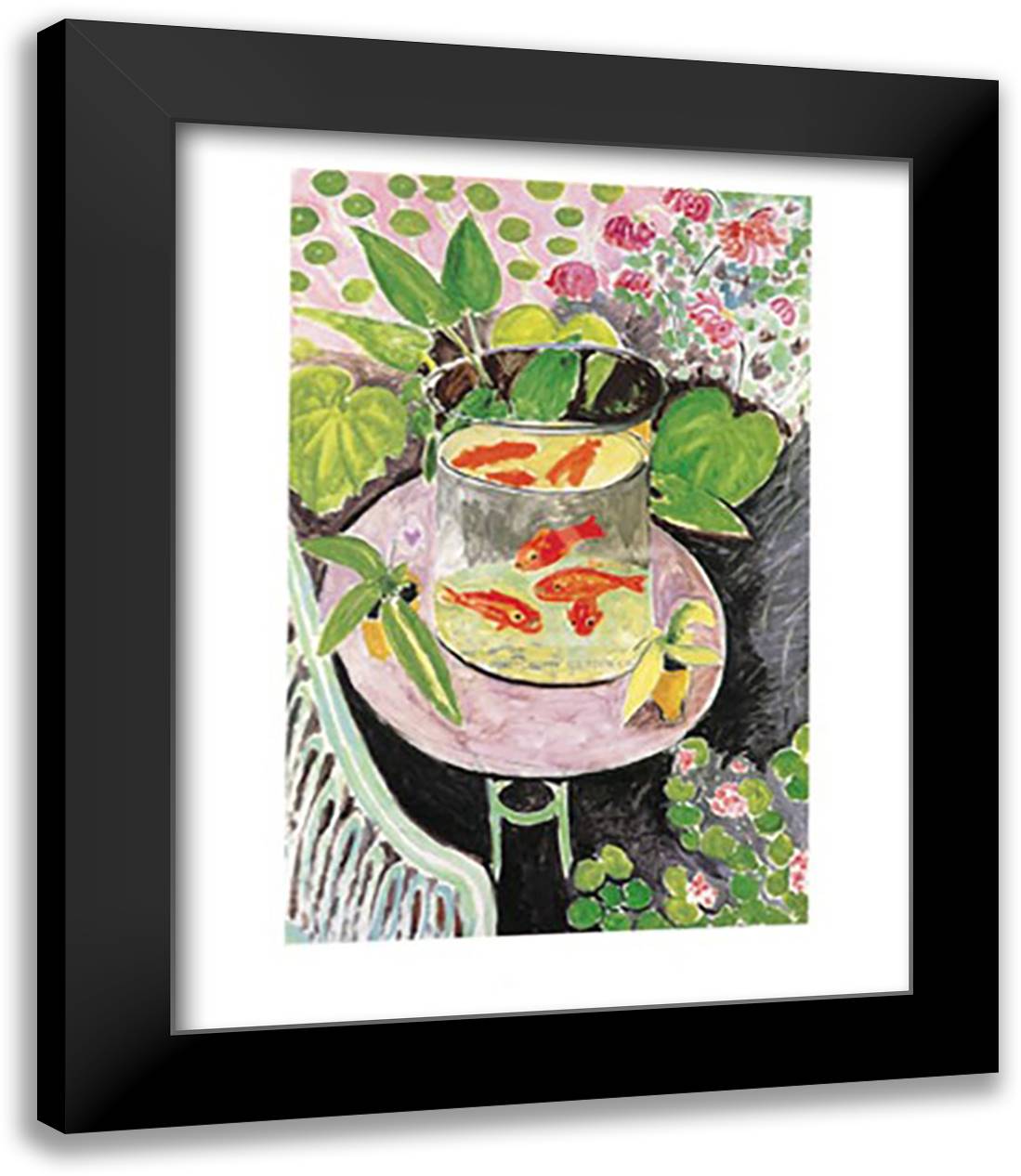 Goldfish 15x18 Black Modern Wood Framed Art Print Poster by Matisse, Henri